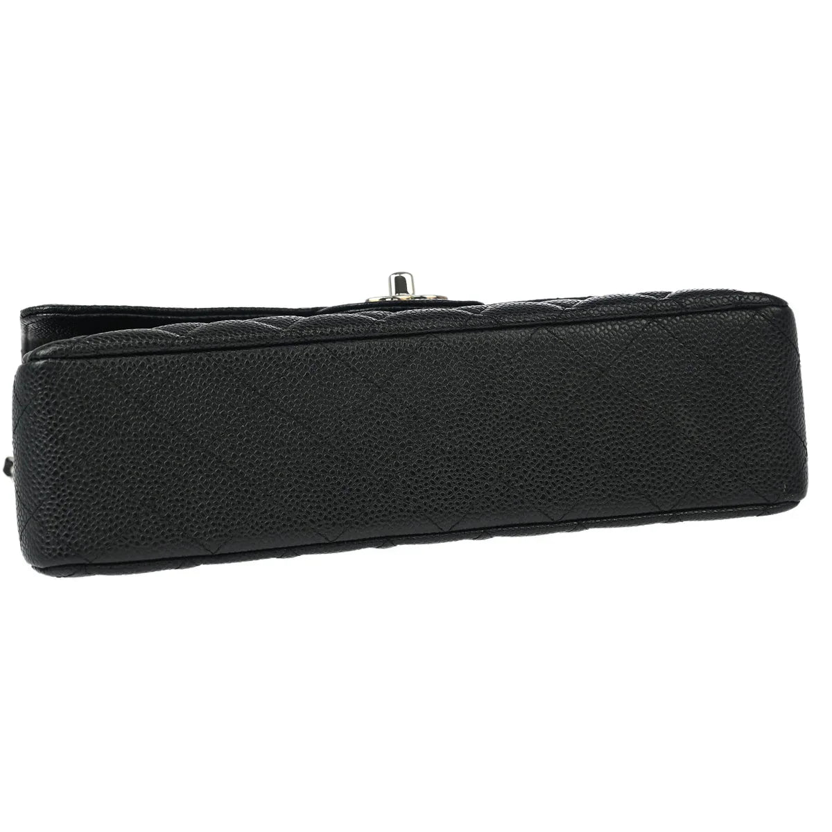 Chanel 2008-2009 Black Caviar Medium Classic Double Flap Shoulder Bag