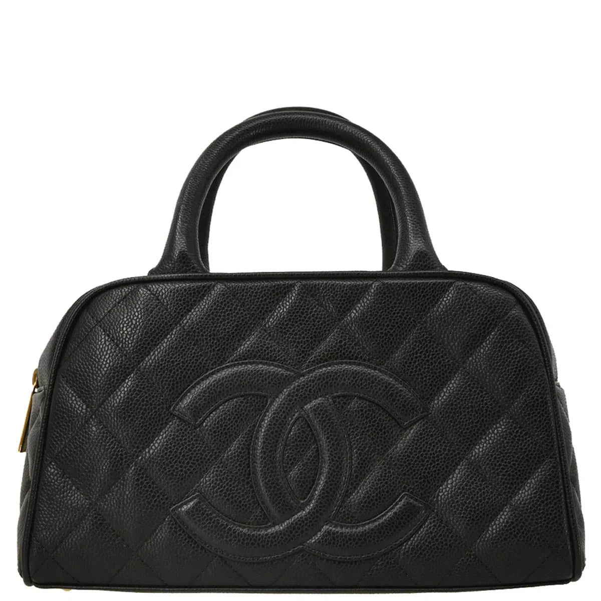 Chanel 2005-2006 Black Caviar Bowling Bag
