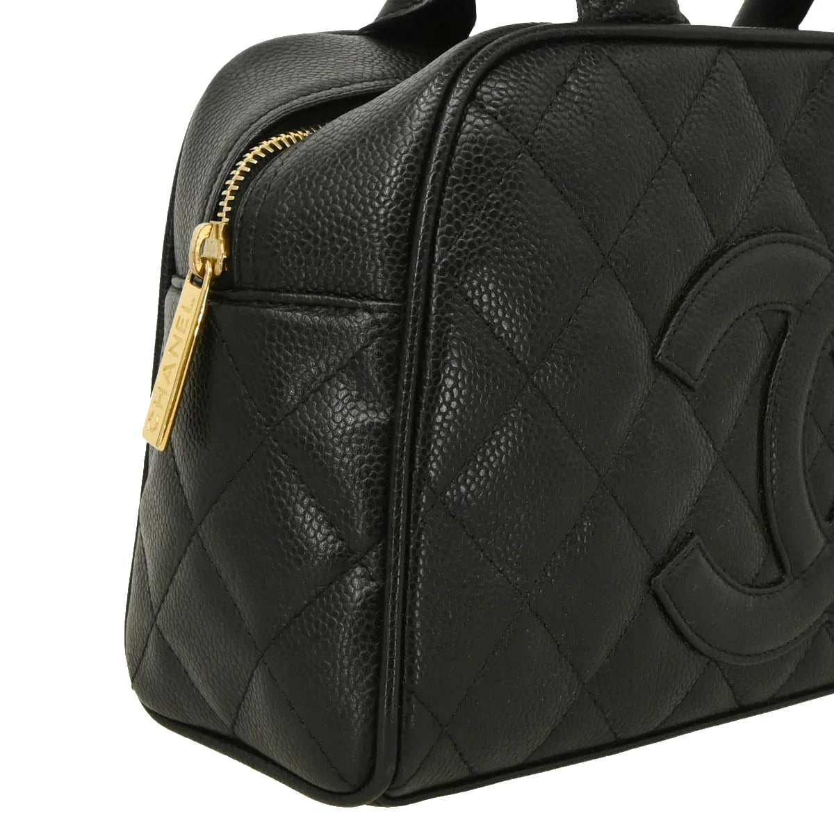 Chanel 2005-2006 Black Caviar Bowling Bag