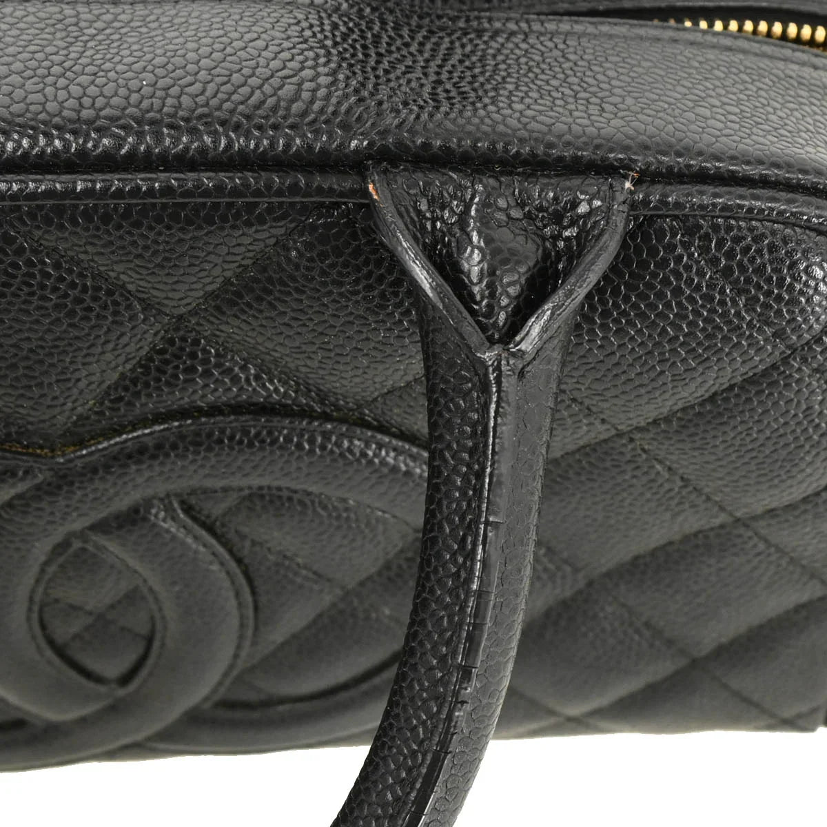 Chanel 2005-2006 Black Caviar Bowling Bag