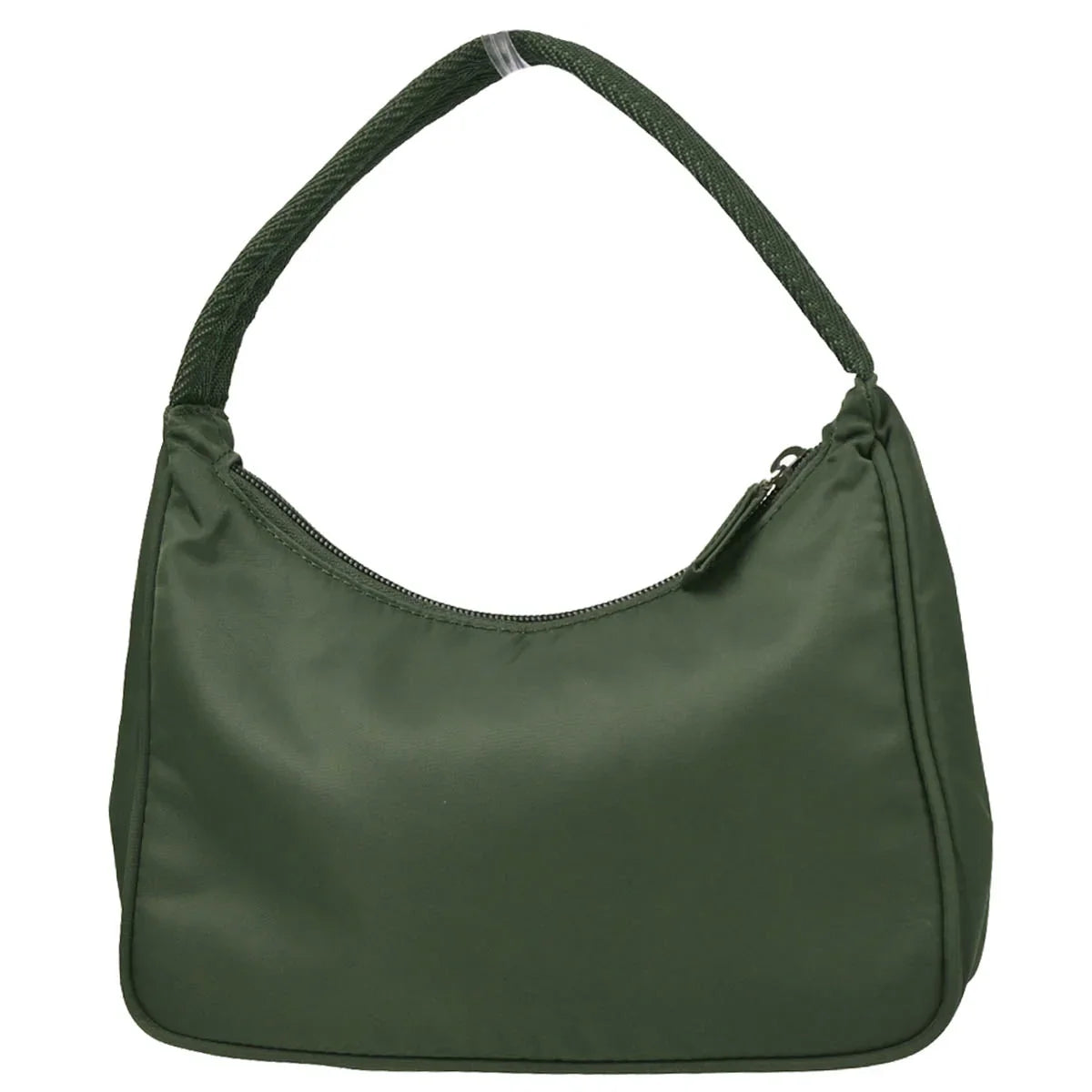 Prada Dark Green Nylon Hobo Handbag