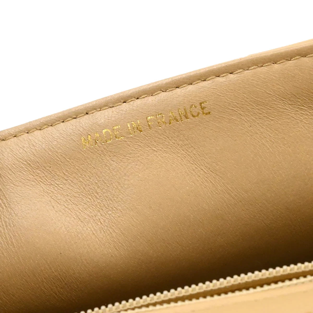 Chanel 1989-1991 Beige Lambskin Shoulder Bag