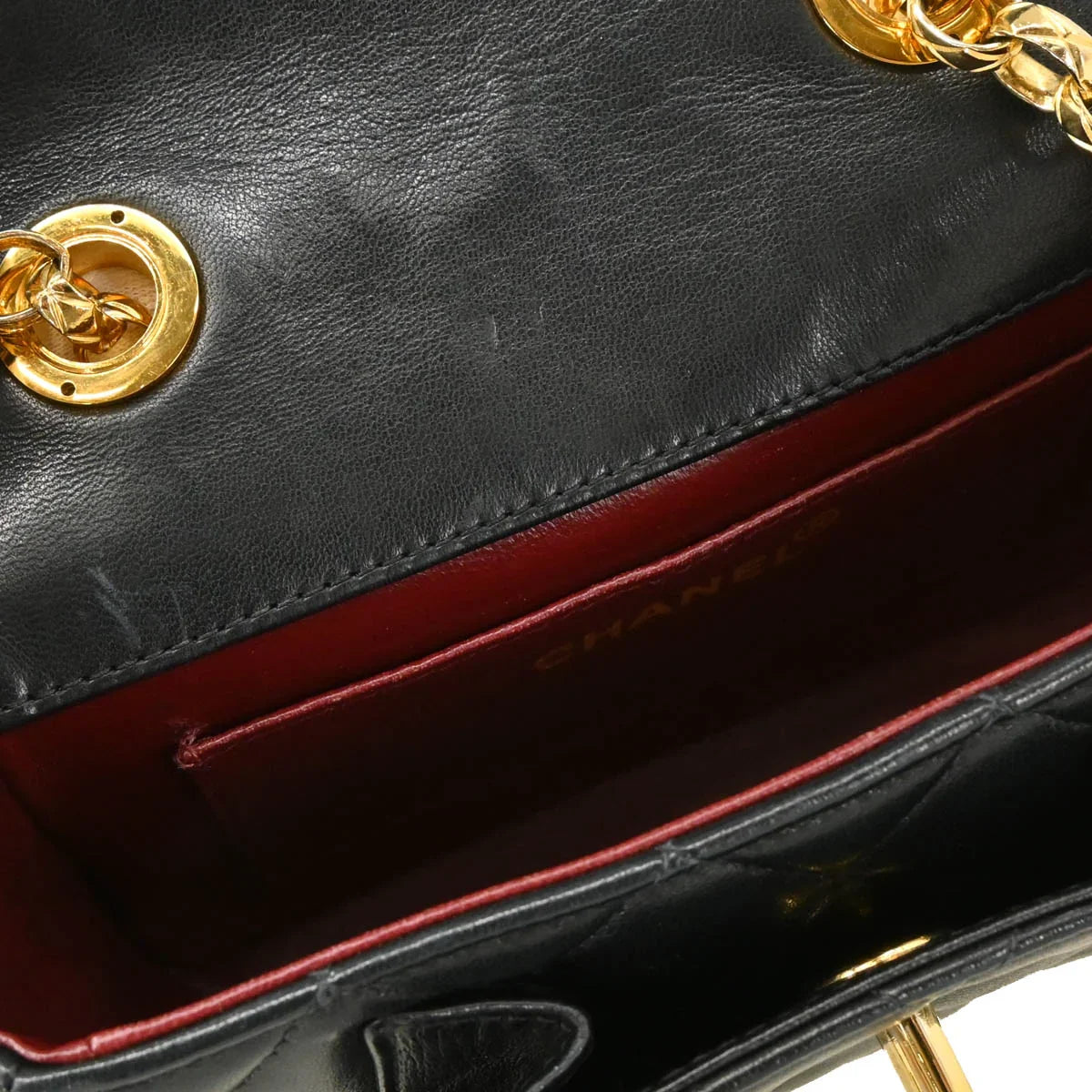 Chanel 1991-1994 Black Lambskin Shoulder Bag