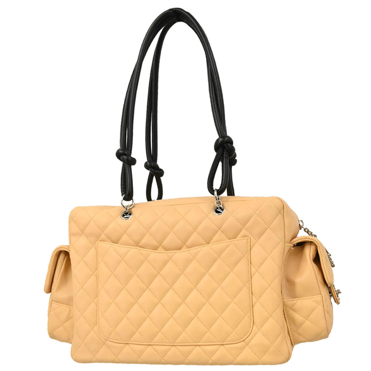 Chanel Beige Calfskin Reporter Bag Cambon Ligne Handbag
