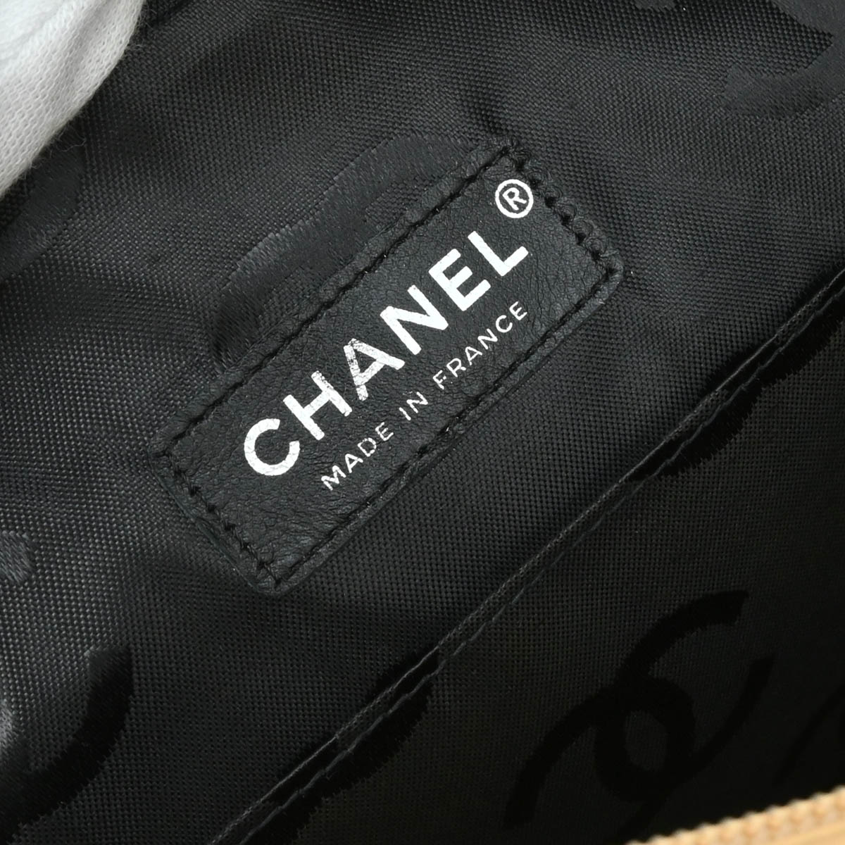 Chanel Beige Calfskin Reporter Bag Cambon Ligne Handbag