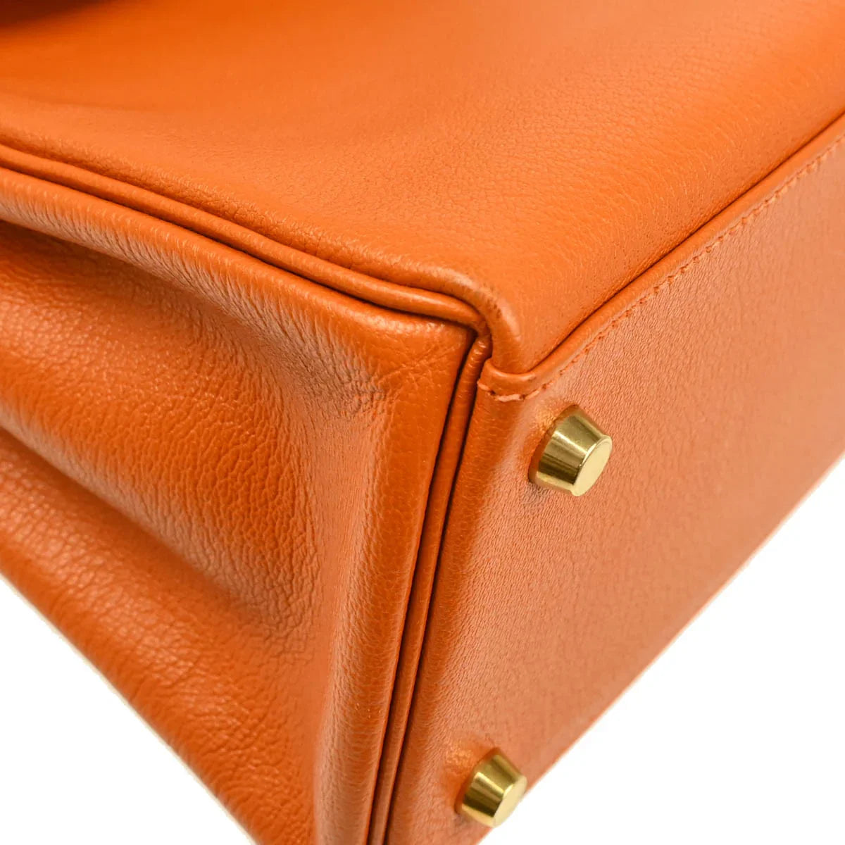 Hermes Orange Chevre Myzore Kelly 28 Retourne 2way Shoulder Handbag