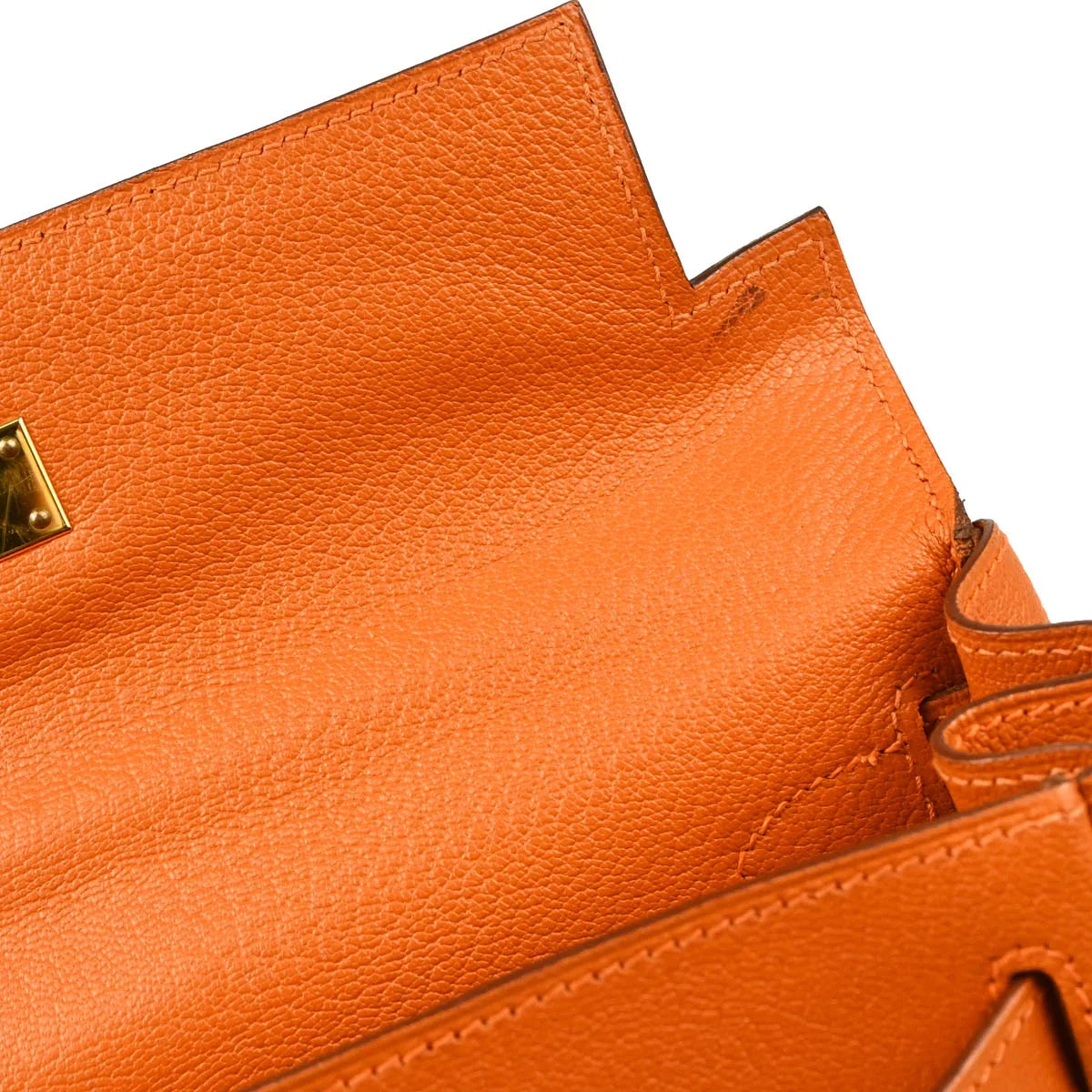Hermes Orange Chevre Myzore Kelly 28 Retourne 2way Shoulder Handbag