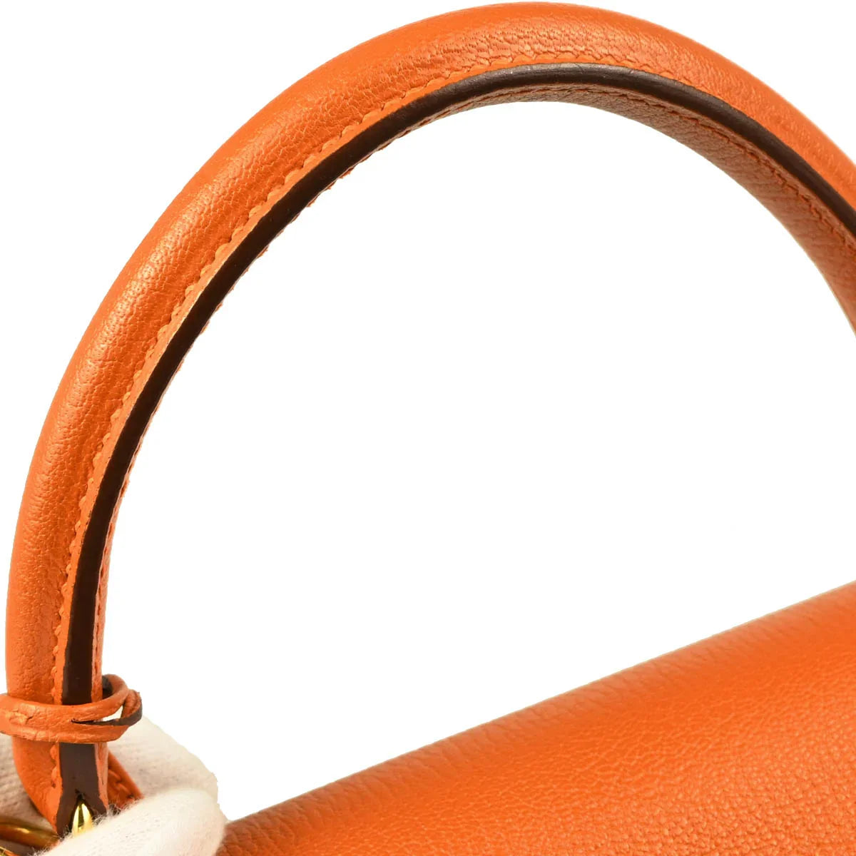 Hermes Orange Chevre Myzore Kelly 28 Retourne 2way Shoulder Handbag
