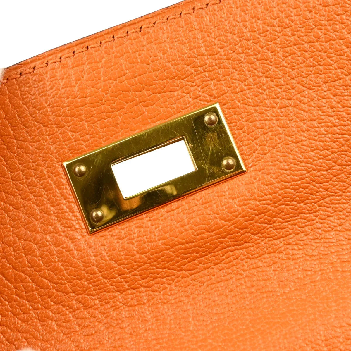 Hermes Orange Chevre Myzore Kelly 28 Retourne 2way Shoulder Handbag