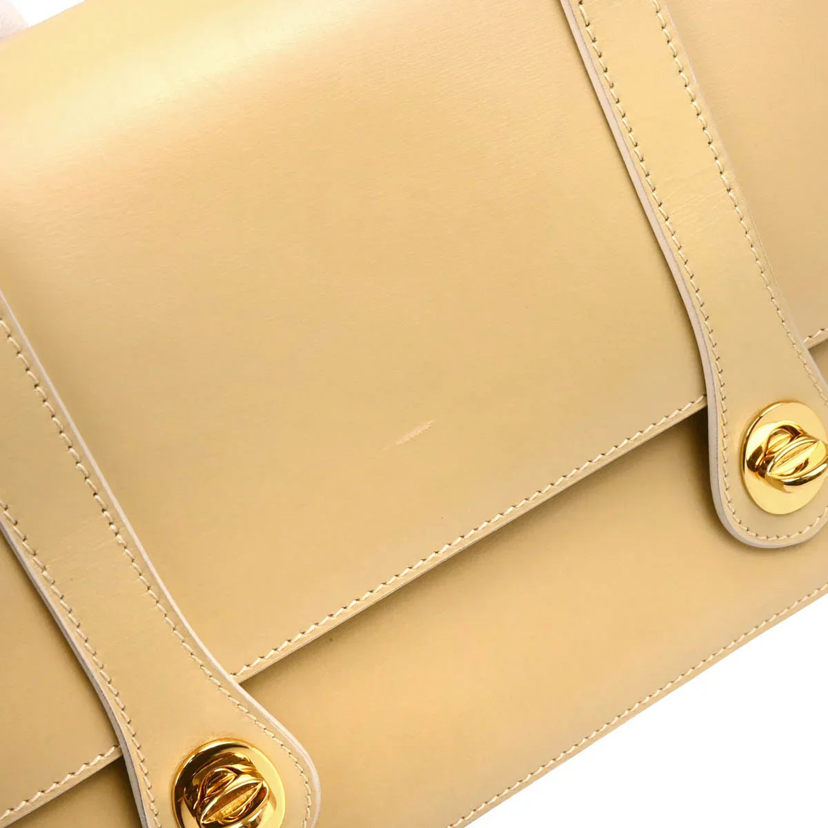 Gucci Beige Leather Bamboo 2way Shoulder Handbag