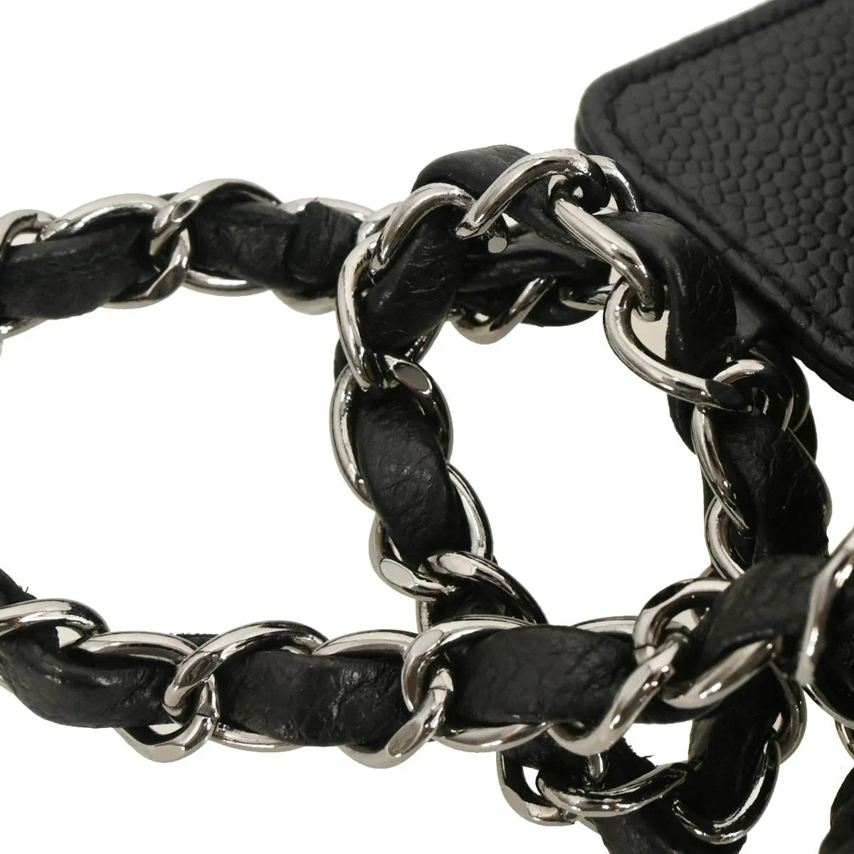 Chanel 2005-2006 Black Caviar Mademoiselle Lock Handbag
