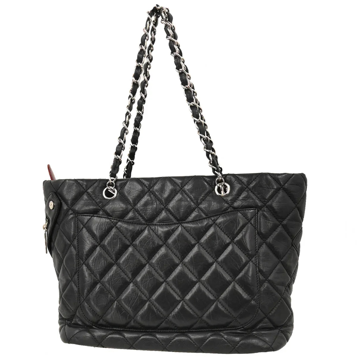 Chanel 2006-2008 Black Calfskin Cambon Ligne Tote Chain Handbag