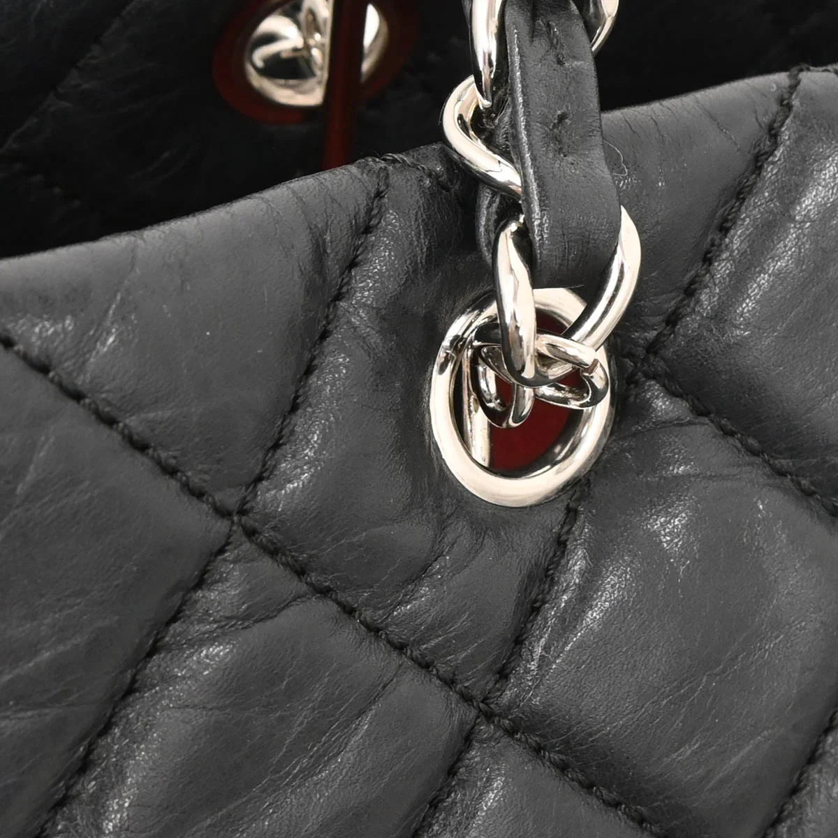 Chanel 2006-2008 Black Calfskin Cambon Ligne Tote Chain Handbag
