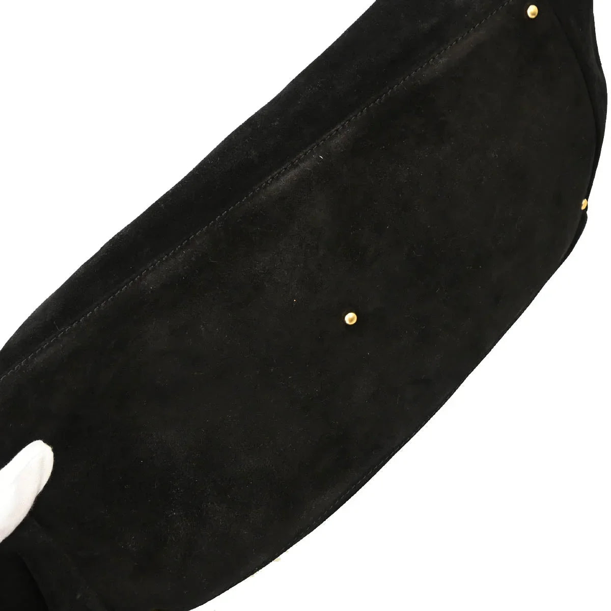 Chanel 2002-2003 Black Suede Chain Shoulder Bag