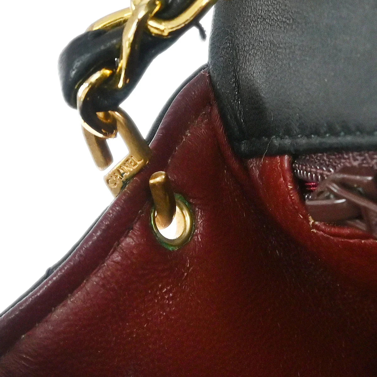 Chanel 1989-1991 Black Lambskin Mini Classic Square Flap Shoulder Bag