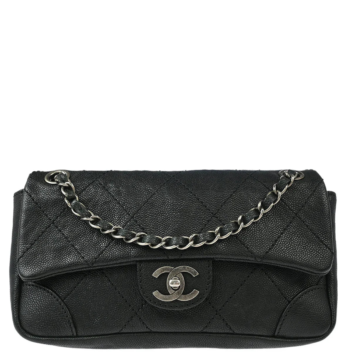 Chanel 2005-2006 Black Caviar Shoulder Bag