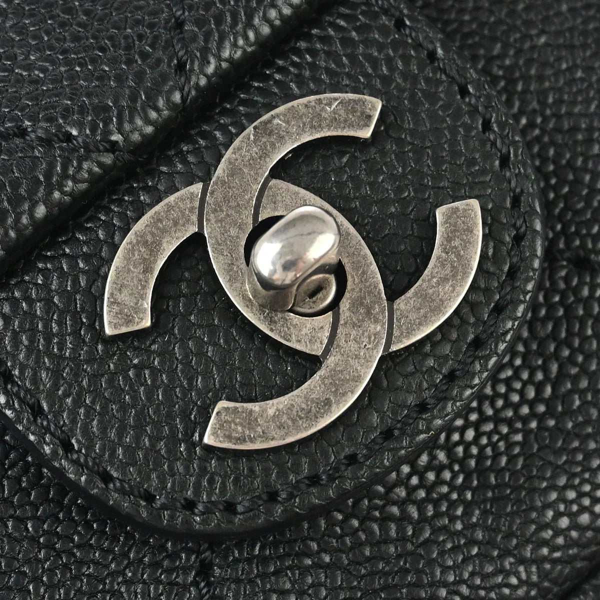 Chanel 2005-2006 Black Caviar Shoulder Bag