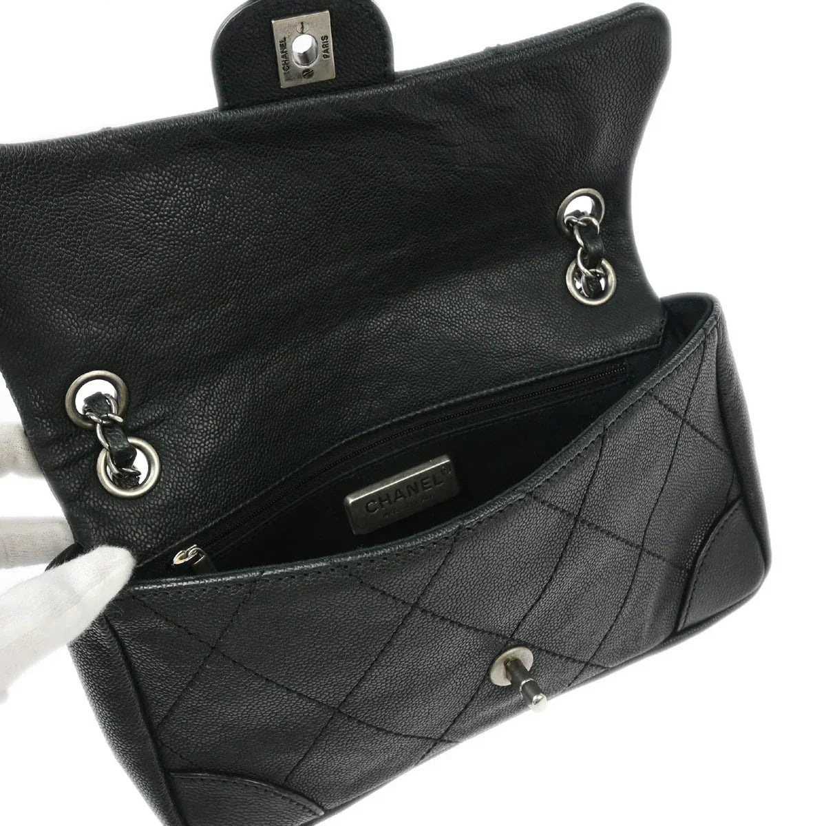 Chanel 2005-2006 Black Caviar Shoulder Bag