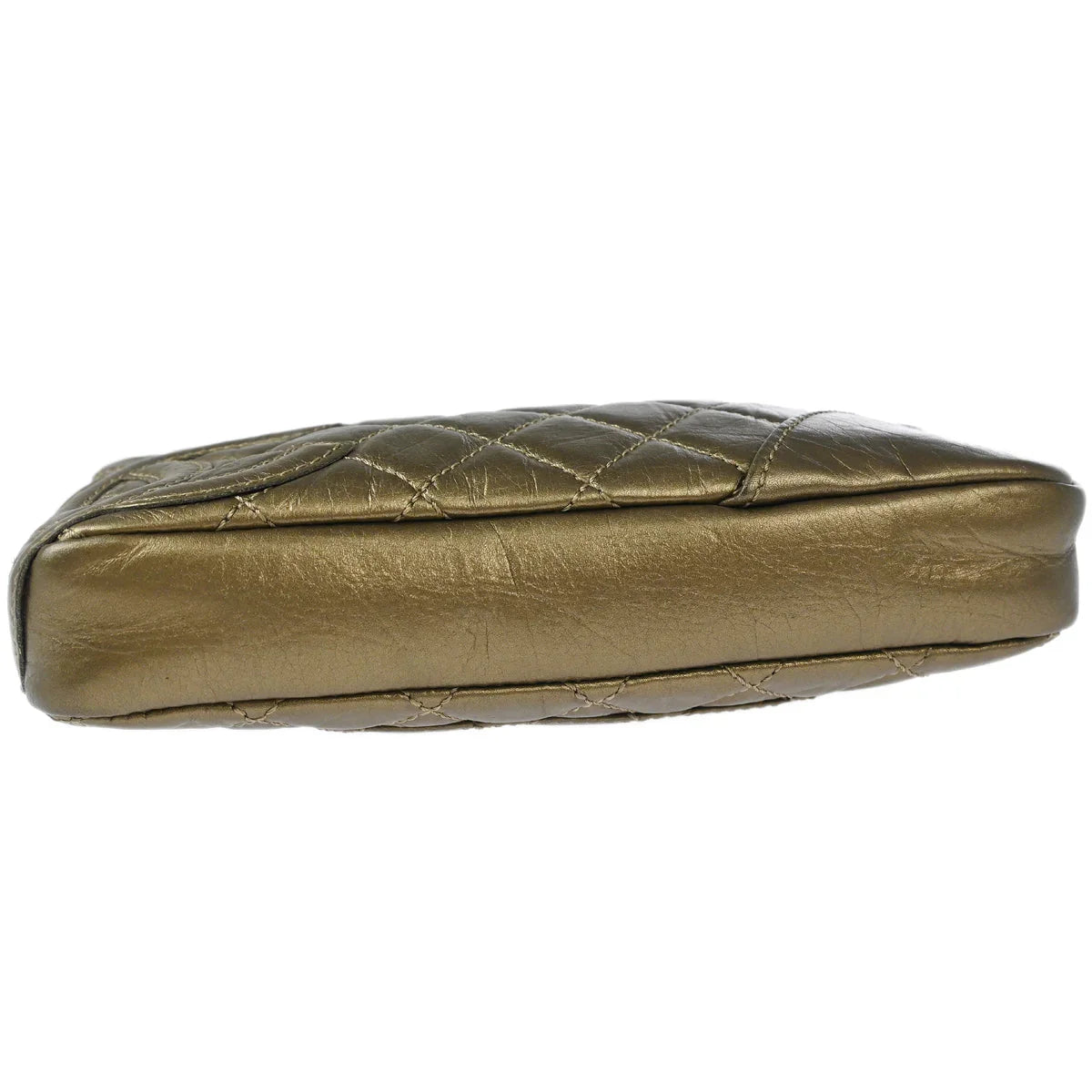 Chanel 2006-2008 Metallic Bronze Calfskin Cambon Ligne Handbag
