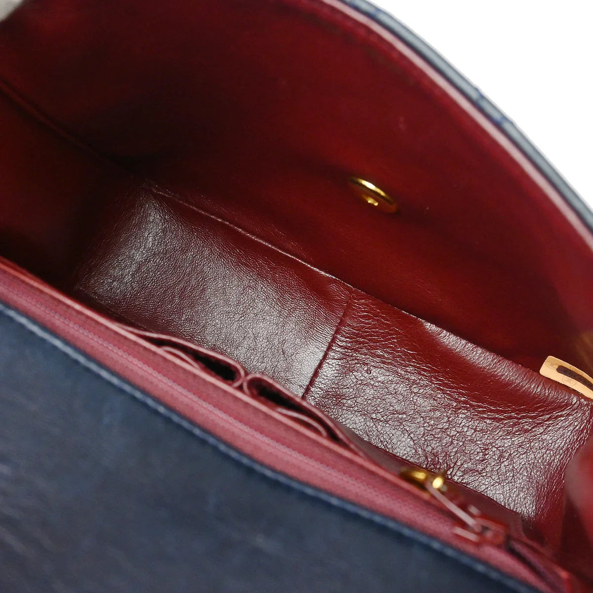 Chanel 1989-1991 Navy Lambskin Classic Square Flap Shoulder Bag