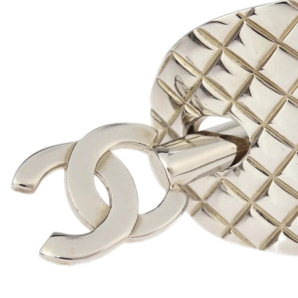 Chanel Hair Clip Hairpin Barrette Silver 98A