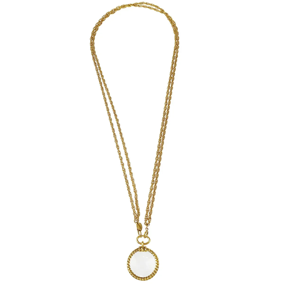 Chanel Loupe Chain Necklace Gold