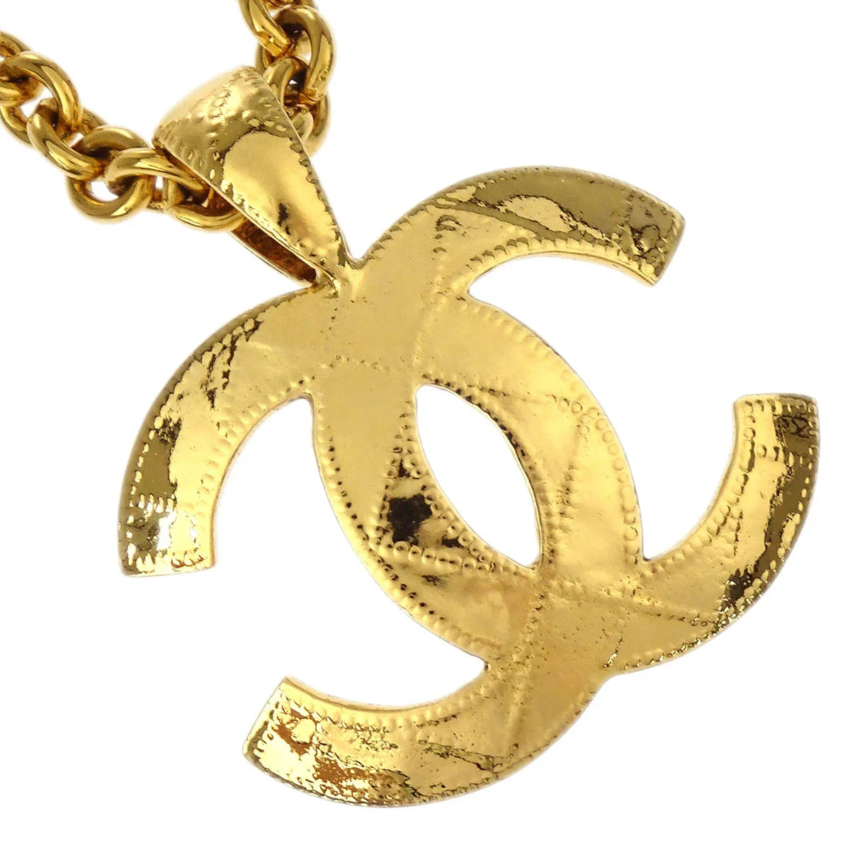 Chanel Gold CC Chain Pendant Necklace 94P