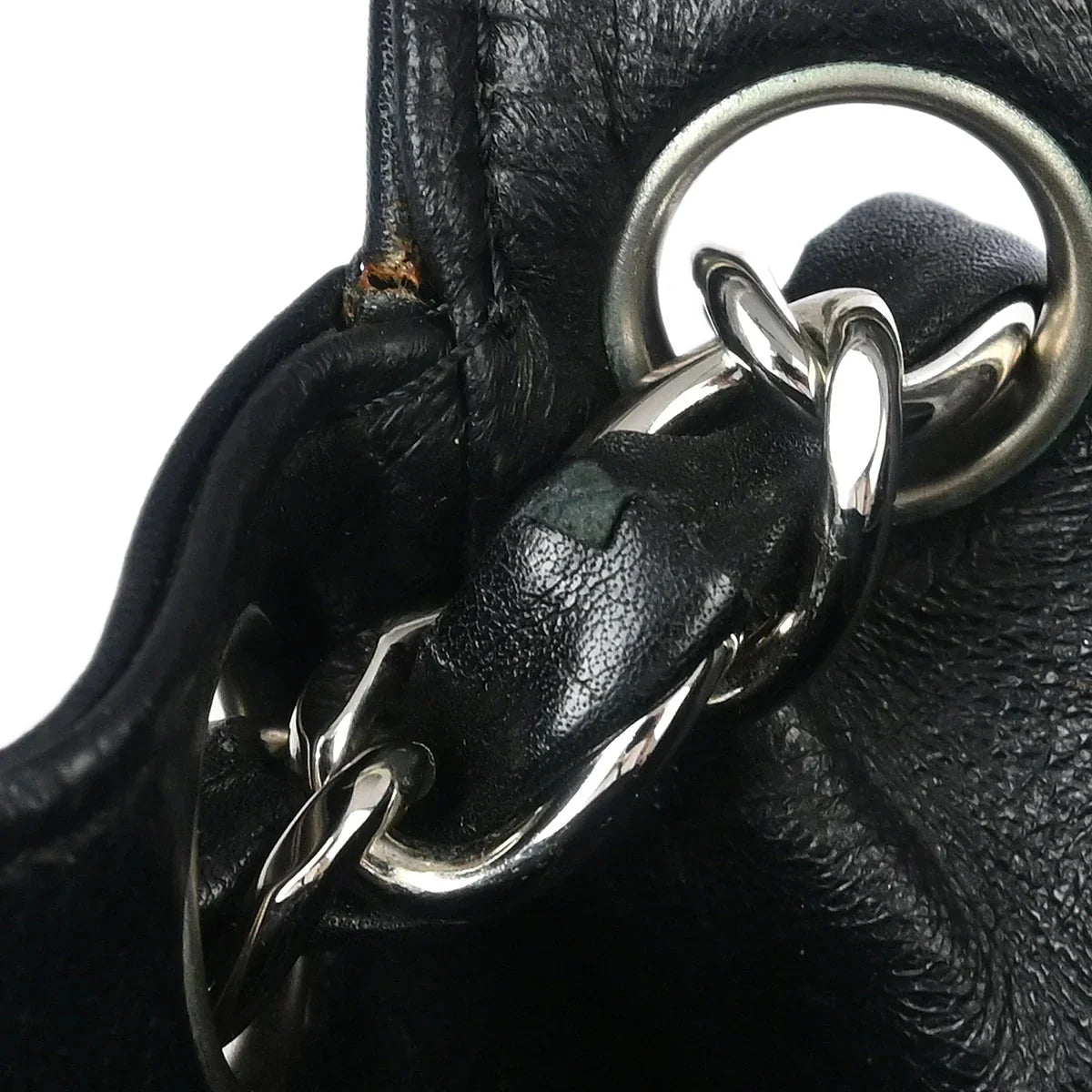 Chanel 2006-2008 Black Calfskin Chain Tote Handbag
