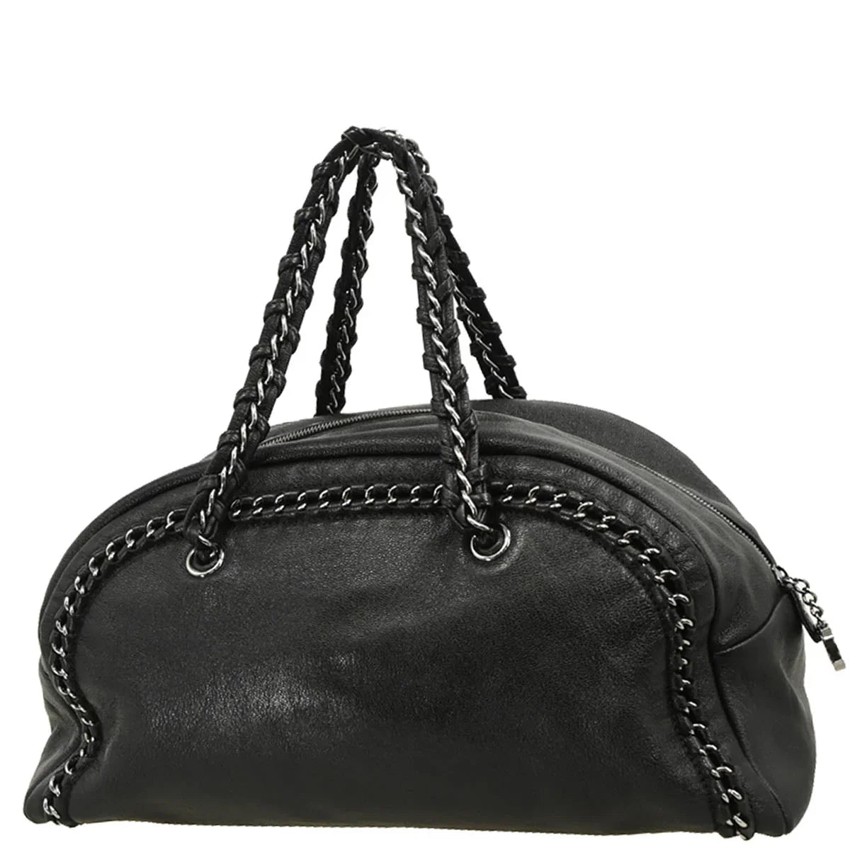 Chanel 2005-2006 Black Calfskin Luxury Line Bowling Bag