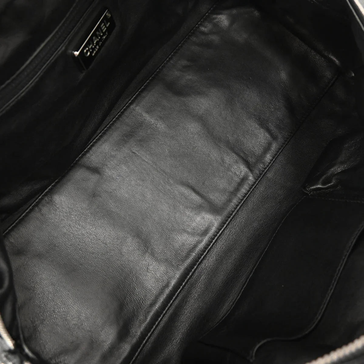 Chanel 2005-2006 Black Calfskin Luxury Line Bowling Bag