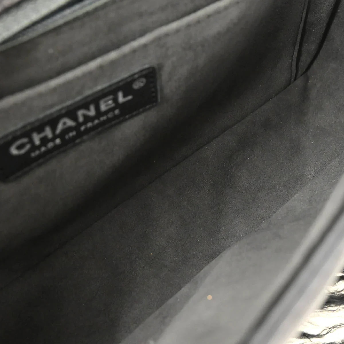 Chanel 2008-2009 Black Lambskin Fur Shoulder Bag