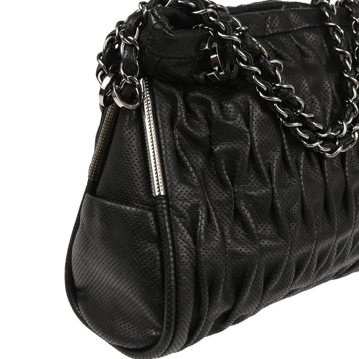 Chanel 2008-2009 Black Perforated Lambskin Handbag
