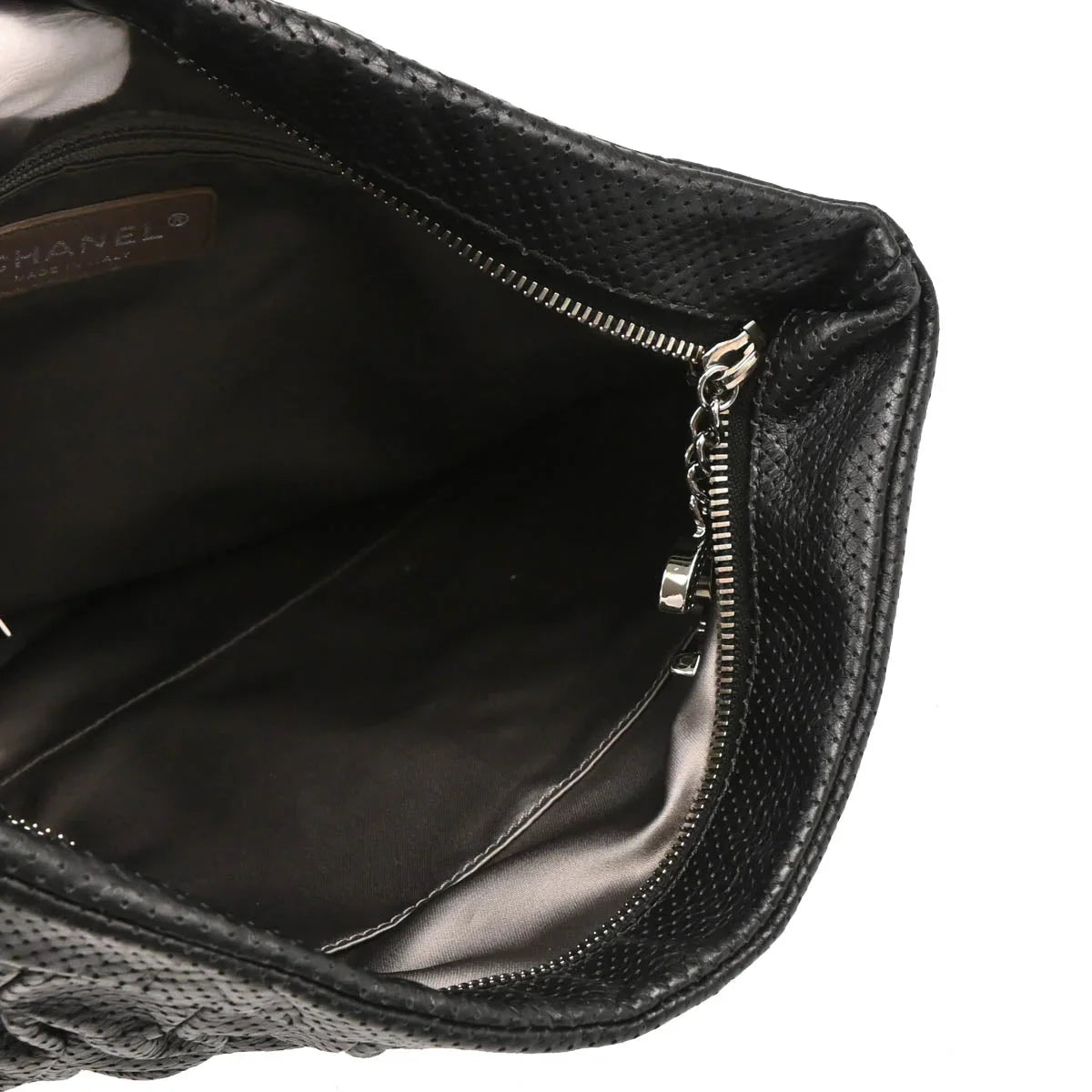 Chanel 2008-2009 Black Perforated Lambskin Handbag