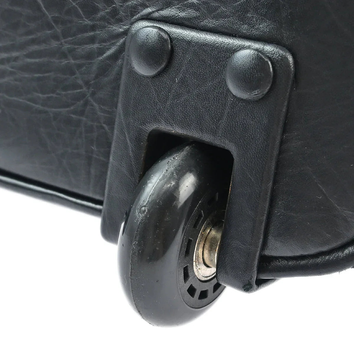 Chanel 2005-2006 Black Calfskin 2way Shoulder Handbag Carry-On Rolling Luggage