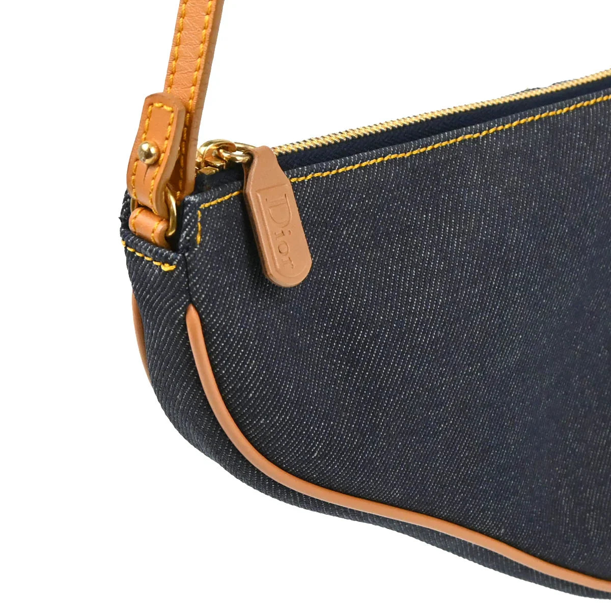 Christian Dior Navy Denim Saddle Handbag