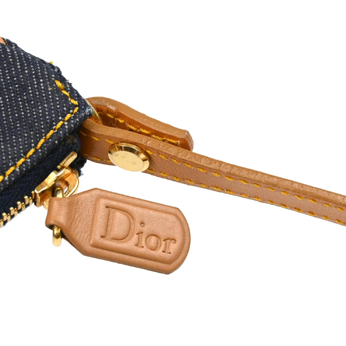 Christian Dior Navy Denim Saddle Handbag