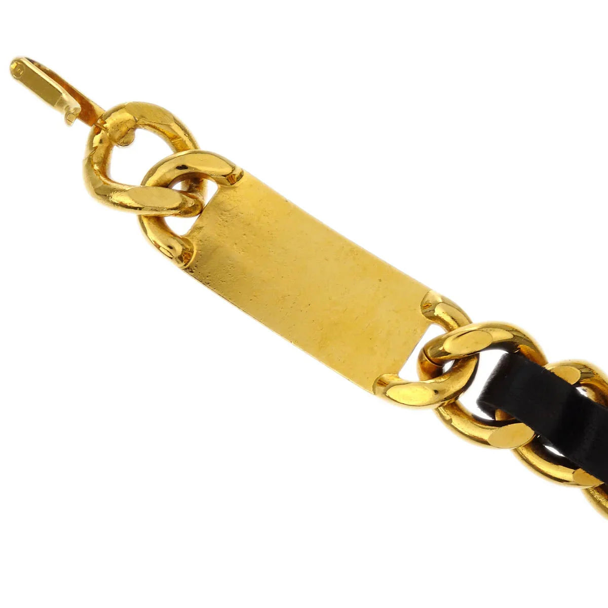 Chanel Chain Belt Medallion Gold Black Small Good