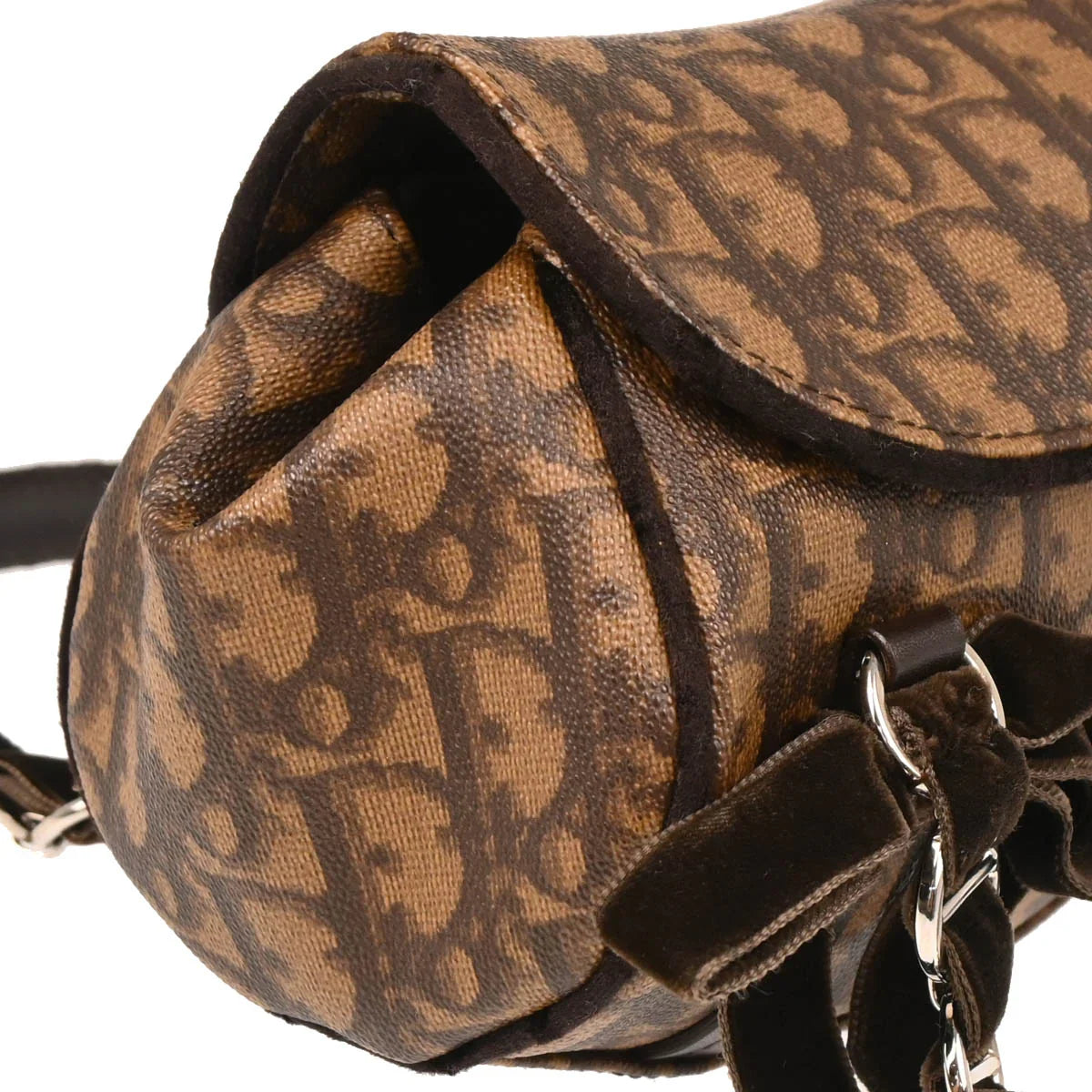 Christian Dior 2005 Brown PVC Trotter Romantic Handbag