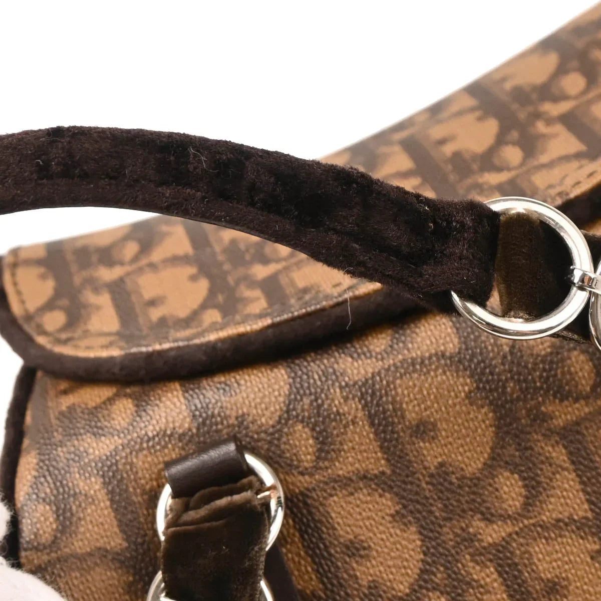 Christian Dior 2005 Brown PVC Trotter Romantic Handbag
