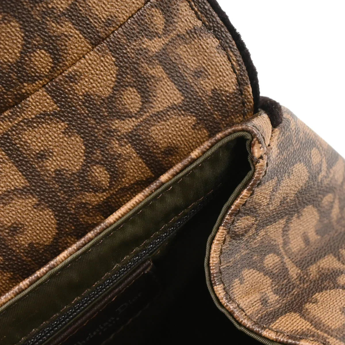 Christian Dior 2005 Brown PVC Trotter Romantic Handbag