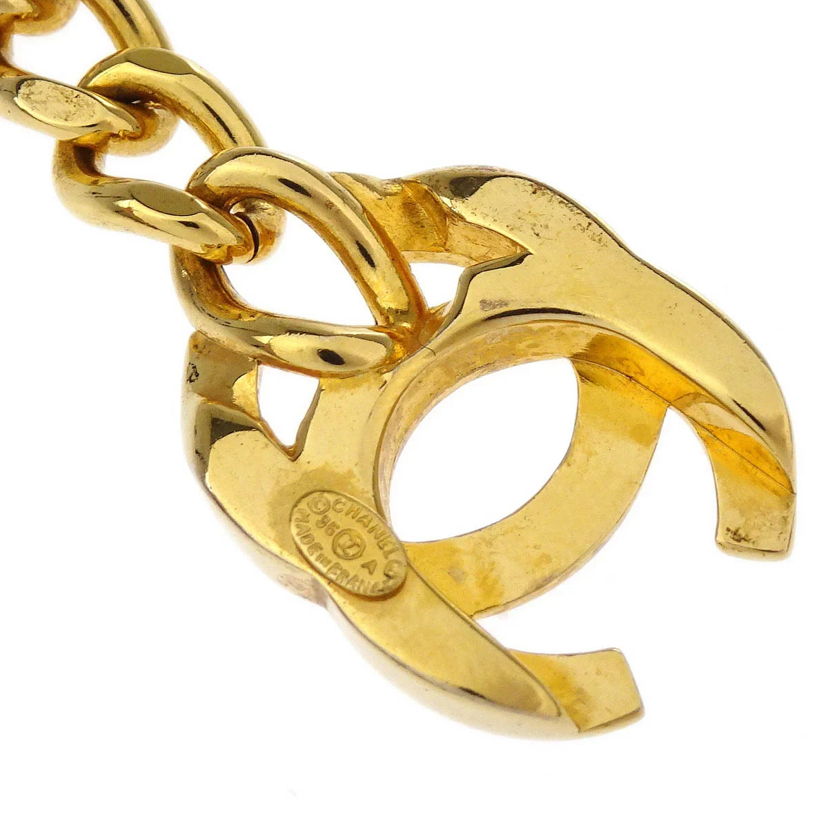 Chanel Turnlock Gold Chain Necklace 96A