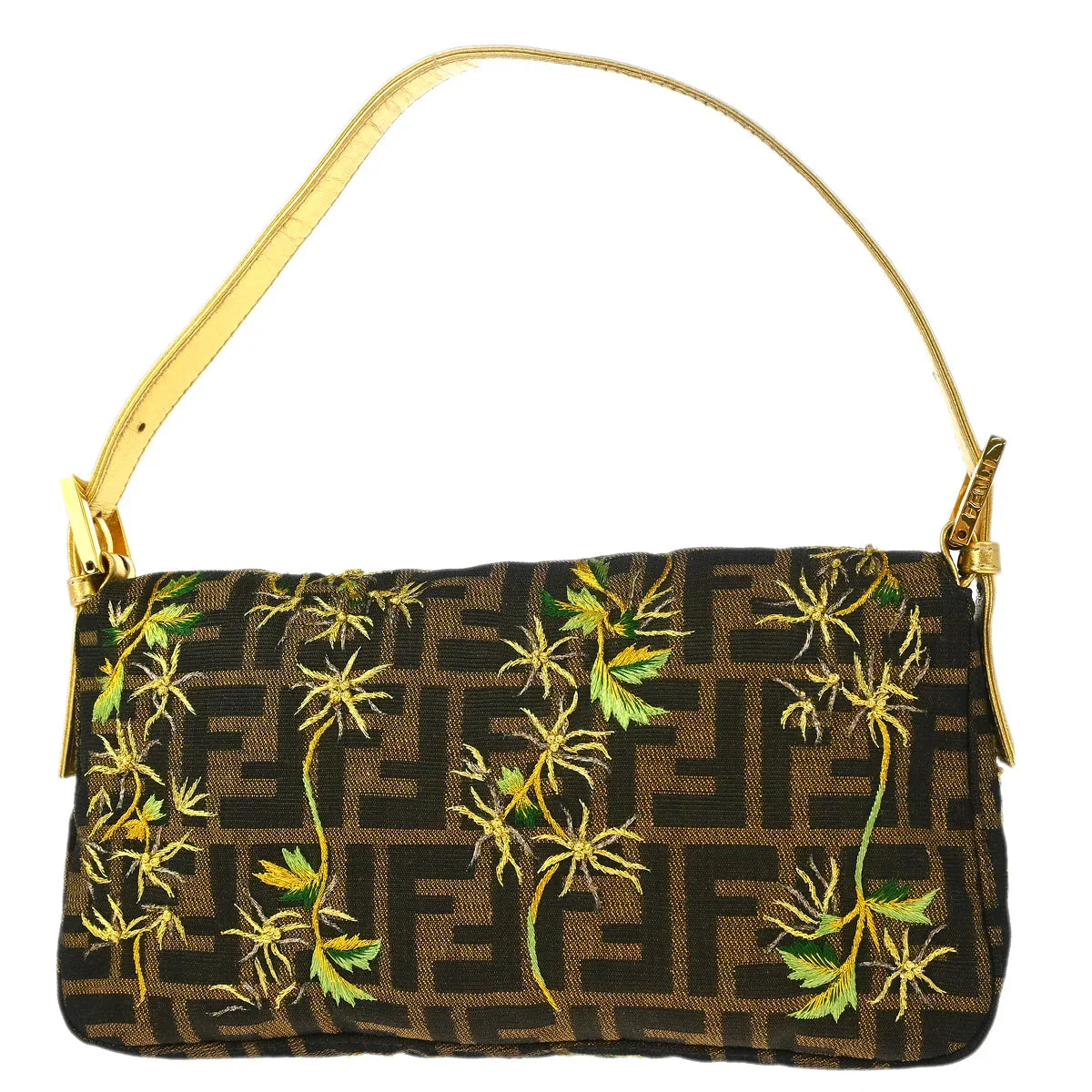 Fendi 2000 Brown Zucca Baguette Handbag