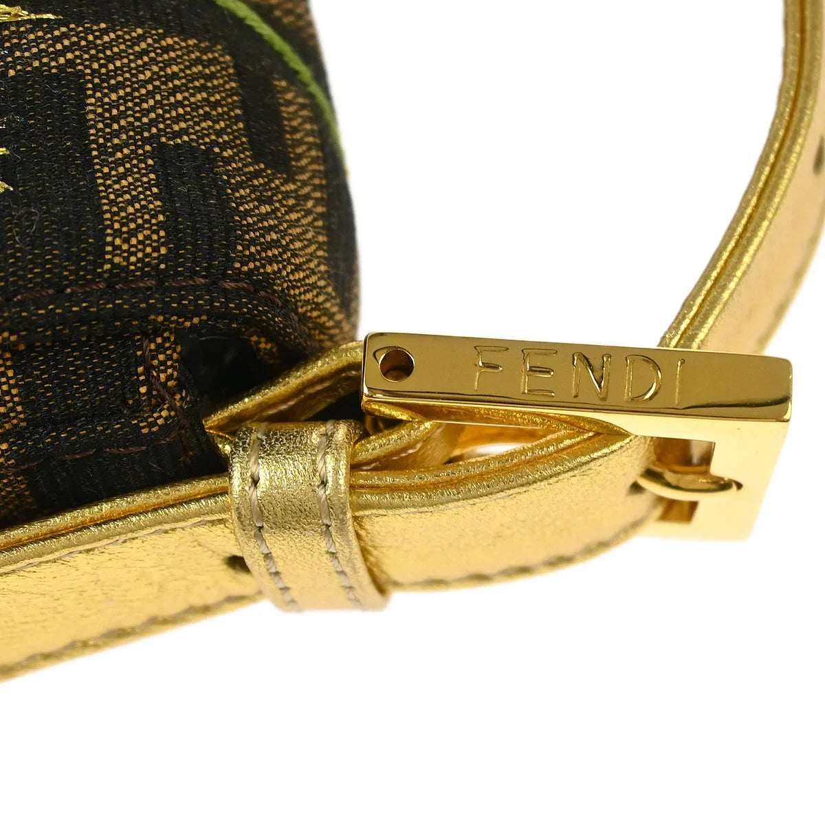 Fendi 2000 Brown Zucca Baguette Handbag