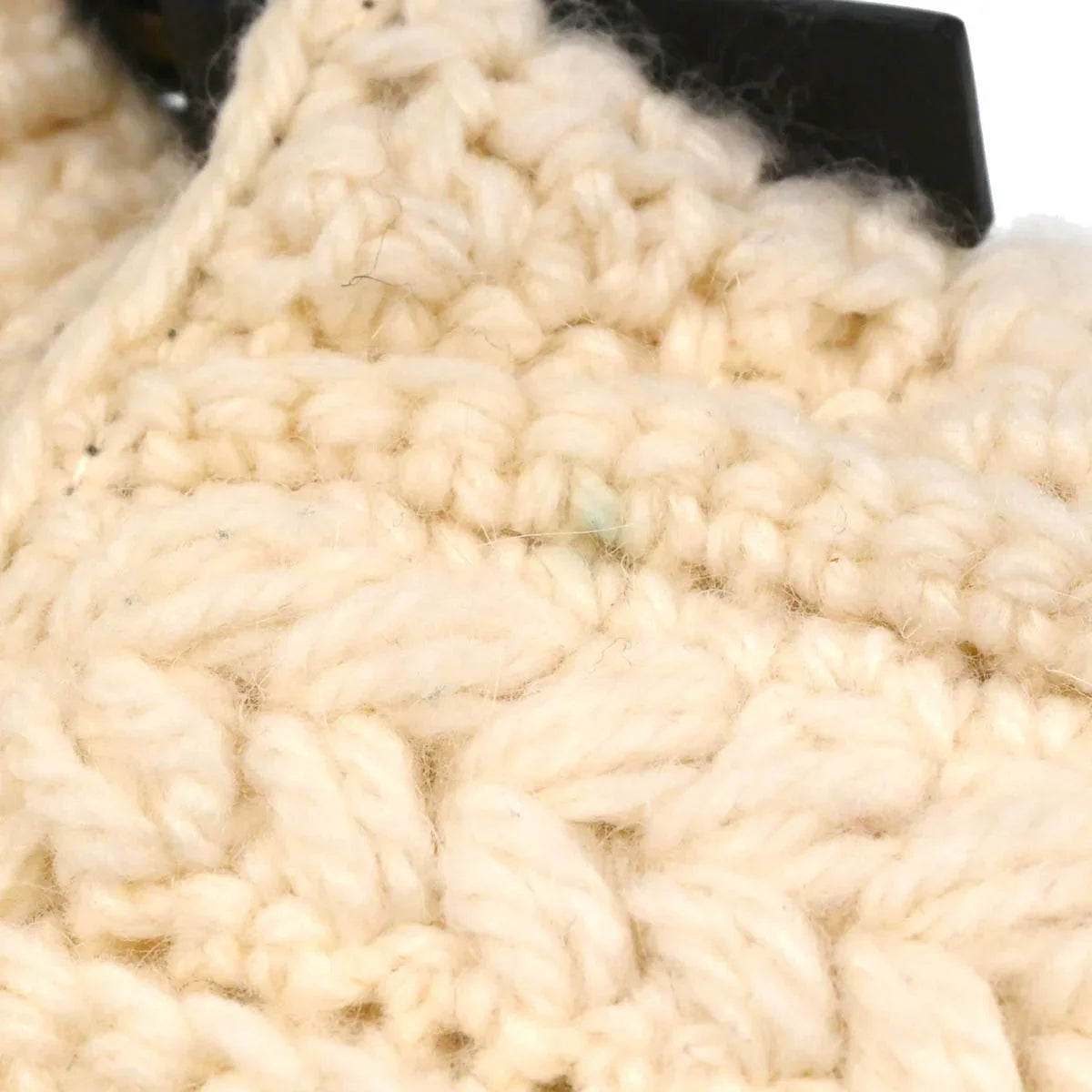 Fendi 1990s White Wool Baguette Handbag