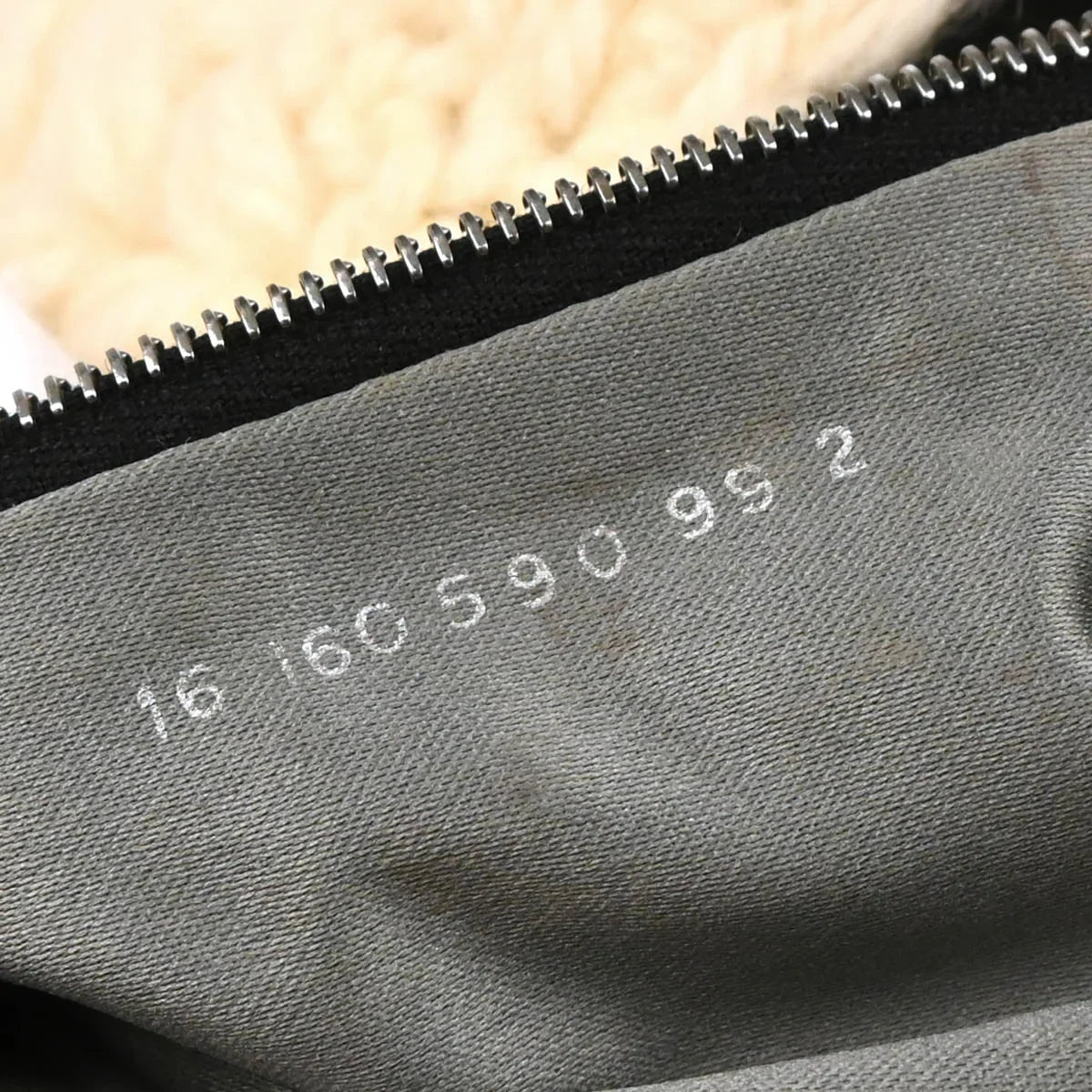 Fendi 1990s White Wool Baguette Handbag