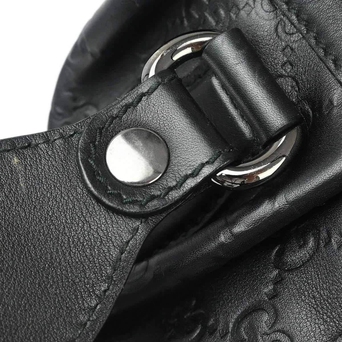 Gucci Black Leather 2way Shoulder Handbag