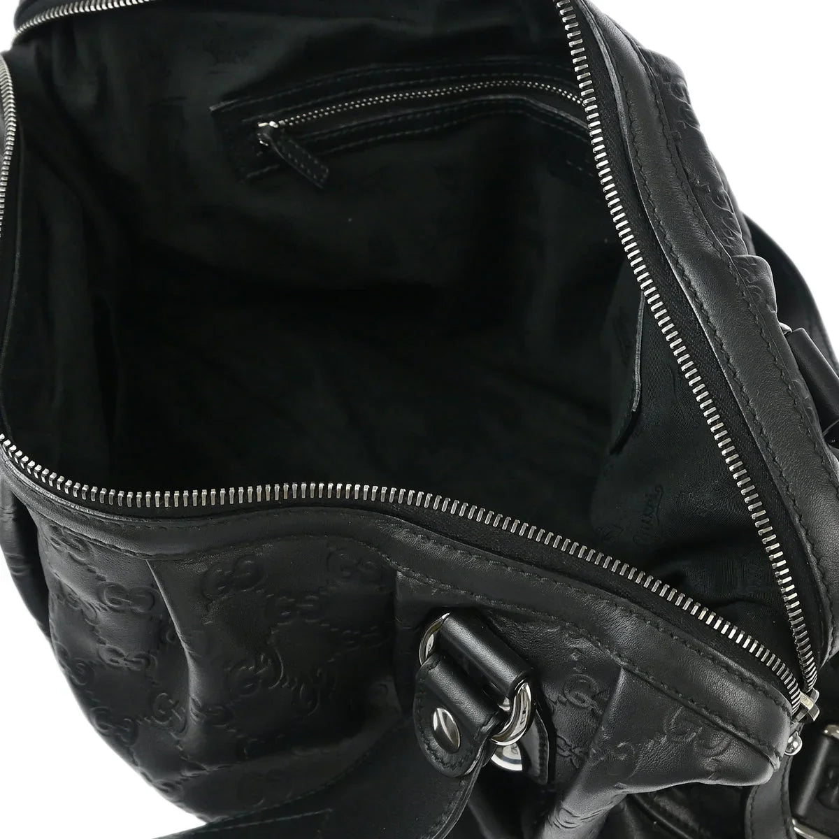 Gucci Black Leather 2way Shoulder Handbag
