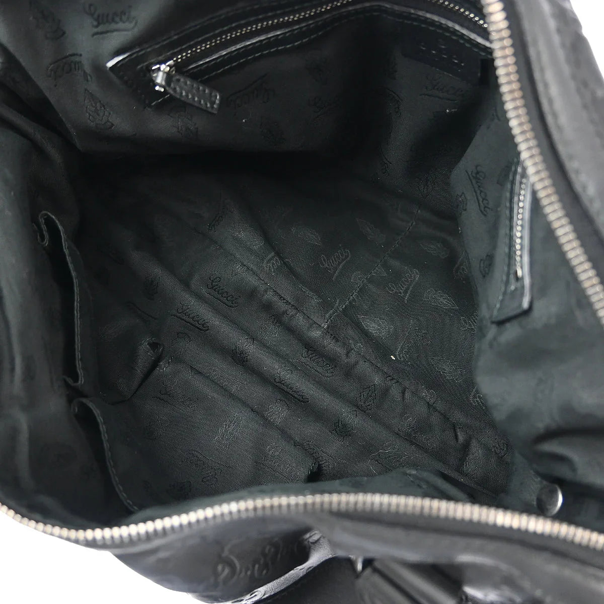 Gucci Black Leather 2way Shoulder Handbag
