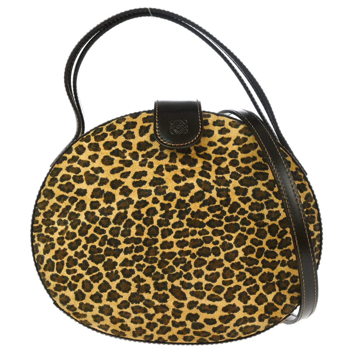 Loewe Leopard Print Oval Handbag