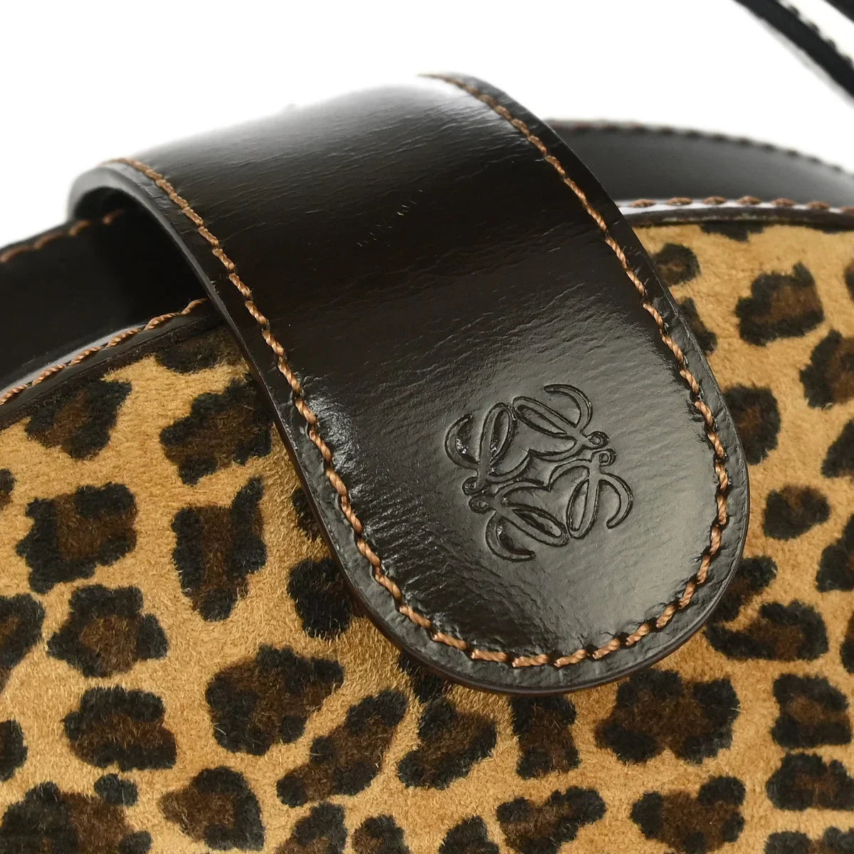 Loewe Leopard Print Oval Handbag